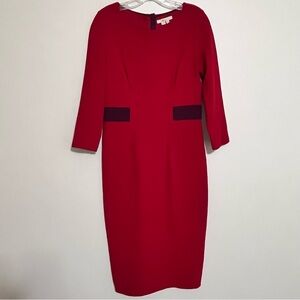 EUC Boden Slim Red Women's Dress Size 6 long